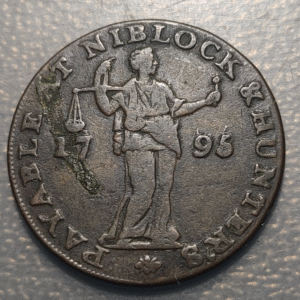 GRAN BRETAÑA GREAT BRITAIN GB 1/2 PENNY 1795 TOKEN BRISTOL MBC-