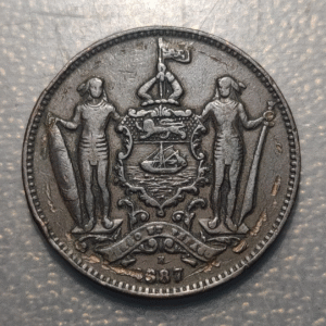 BRITISH NORTH BORNEO BORNEO DEL NORTE BRITANICO 1 CENT 1887 (H)