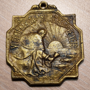 MEDALLA RELIGIOSA ALBORAYA CONGRESO EUCARISTO COMARCAL 1948 39x35mm 19,69g