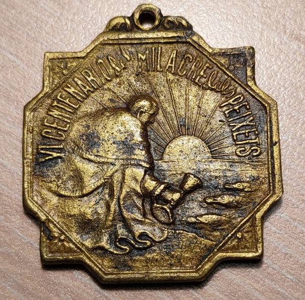 MEDALLA RELIGIOSA ALBORAYA CONGRESO EUCARISTO COMARCAL 1948 39x35mm 19,69g