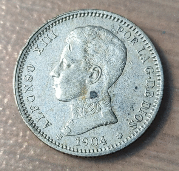 ESPAÑA ALFONSO XIII 1 PESETA 1904