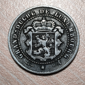 LUXEMBURGO LUXEMBOURG 2 1/2 CENTIMES 1870 PUNTO SOBRE BARTH ESCASA SCARCE