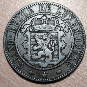 LUXEMBURGO LUXEMBOURG 10 CENTIMES 1855 A MBC+ ESCASA