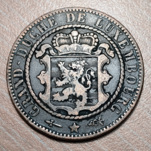 LUXEMBURGO LUXEMBOURG 10 CENTIMES 1854 BC+/MBC- ESCASA SCARCE