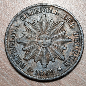 URUGUAY 1 CENTESIMO 1869 A