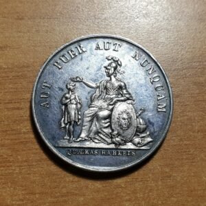 SUIZA SWITZERLAND GINEBRA GENEVE GENEVA MEDALLA EDUCACION SIGLO XIX 31 mm PLATA