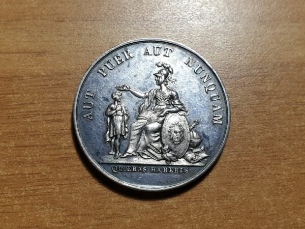 SUIZA SWITZERLAND GINEBRA GENEVE GENEVA MEDALLA EDUCACION SIGLO XIX 31 mm PLATA