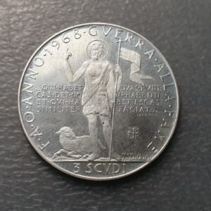 MALTA ORDEN ORDER OF MALTA 3 SCUDI 1968 "PROVA" PRUEBA EBC+/SC-