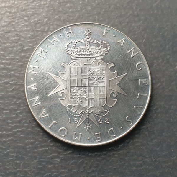MALTA ORDEN ORDER OF MALTA 3 SCUDI 1968 "PROVA" PRUEBA EBC+/SC- - Imagen 2