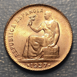 SPAIN REPUBLIC 50 CENTAVOS 1937 (3-6)