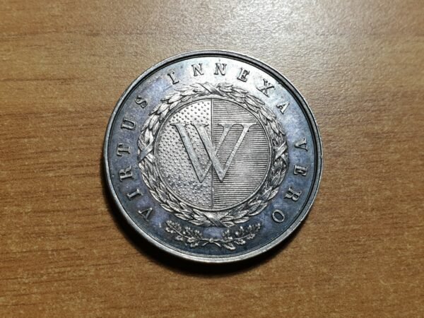SUIZA SWITZERLAND GINEBRA GENEVE GENEVA MEDALLA EDUCACION SIGLO XIX 31 mm PLATA - Imagen 2