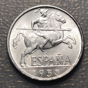 SPAIN 10 CENTIMOS 1953