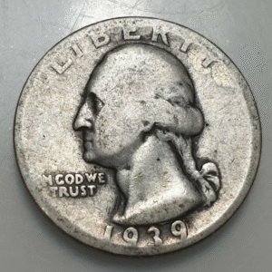 ESTADOS UNIDOS EEUU USA 25 CENTS QUARTER DOLLAR 1939 GEORGE WASHINGHTON BC+