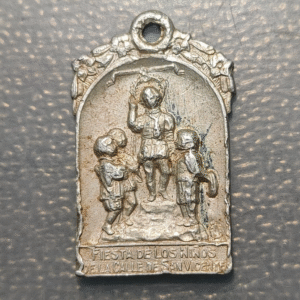 MEDALLA RELIGIOSA VALENCIA FIESTA DE LOS NIÑOS DE LA CALLE SAN VICENTE ALUMINIO