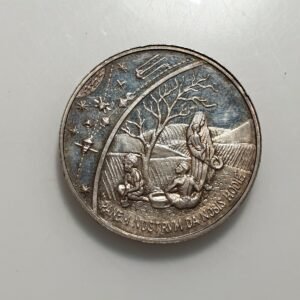 MEDALLA RELIGIOSA JUBILEO AÑO SANTO 1975 ESPIRITU SANTO / SATELITES FAMILIA 29mm