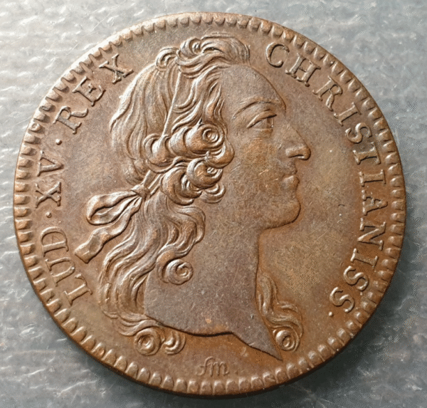 FRANCIA FRANCE LUIS XV LOUIS XV JETON 1742 TRESOR REAL MBC+/EBC-