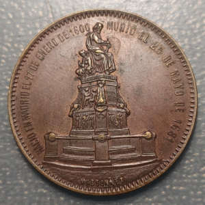 MEDALLA CALDERON DE LA BARCA 2º CENTENARIO FDO: MASSOMET 1681-1881 MADRID