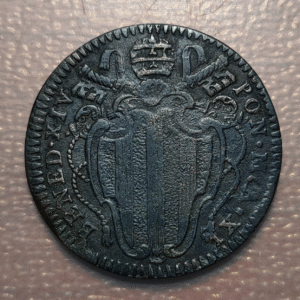 ESTADOS PAPALES BENEDICTO XIV (1740-1758) 1/2 BAIOCCO 1750 JUBILEO AÑO SANTO