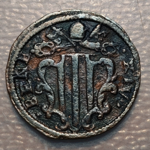 ESTADOS PAPALES BENEDICTO XIV (1740-1758) GUBBIO QUATTRINO SAN UBALDO