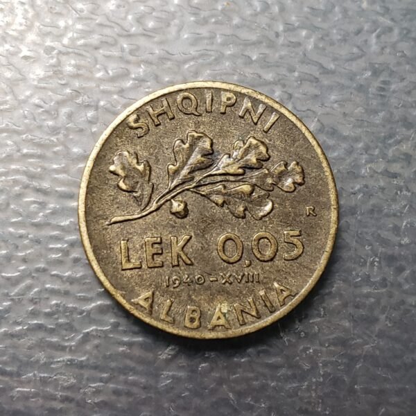 ALBANIA OCUPACION ITALIANA 0,05 LEK 1940 EBC