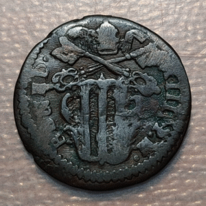 ESTADOS PAPALES BENEDICTO XIV (1740-1758) GUBBIO QUATTRINO SAN UBALDO