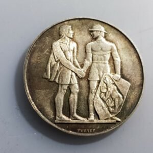 SWITZERLAND BERN BERNE 600 YEARS IN SWISS HELVETIC FEDERATION SILVER MEDAL 33mm