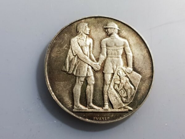 SWITZERLAND BERN BERNE 600 YEARS IN SWISS HELVETIC FEDERATION SILVER MEDAL 33mm