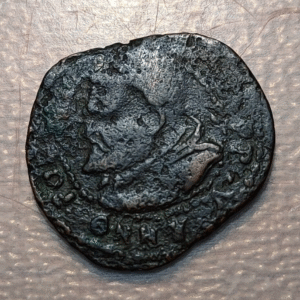 ESTADOS PAPALES PABLO V (1605-1621) FERRARA QUATTRINO 1613 PROTECTOR FERRARIAE