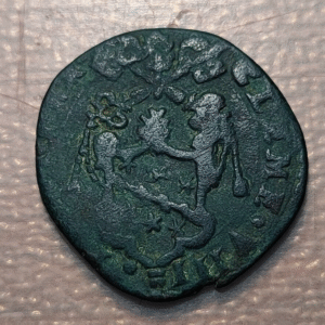 ESTADOS PAPALES CLEMENTE VIII (1592-1605) QUATTRINO DEL JUBILEO MDC 1600