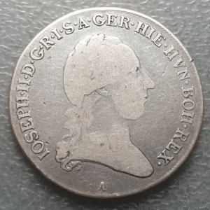 AUSTRIA JOSEPH II 1/2 THALER 1/2 KRONENTHALER 1788 A WIEN VIENA BC+