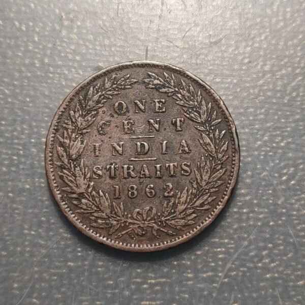 INDIA BRITANICA BRITISH INDIA VICTORIA 1 CENT 1862 BC+/MBC- - Imagen 2