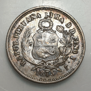 PERU 1/5 DE SOL 1875 MBC