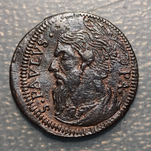 sincategoria_ESTADOS PAPALES VATICANO BENEDICTO XIII (1724-1730) GUBBIO QUATTRINO SAN PABLO
