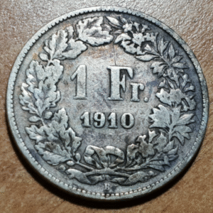 SUIZA SWITZERLAND 1 FRANCO 1 FRANC 1910 B BC