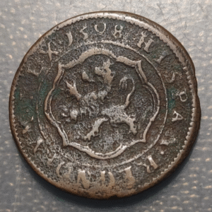 ESPAÑA SEGOVIA FELIPE II 4 MARAVEDIS 1598