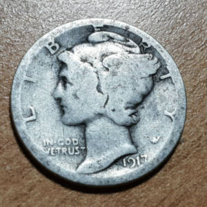 ESTADOS UNIDOS EEUU UNITED STATES USA 10 CENTS 1 DIME 1917 S MERCURY BC+