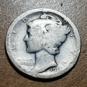 ESTADOS UNIDOS USA EEUU UNITED STATES 10 CENTS 1 DIME 1918 D MERCURY BC