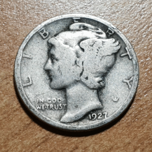 ESTADOS UNIDOS USA EEUU UNITED STATES 10 CENTS 1 DIME 1927 MERCURY MBC-