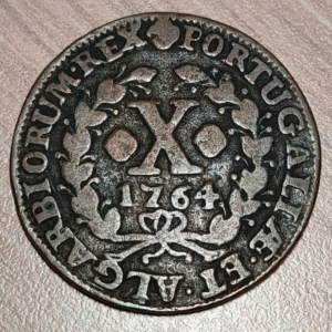 PORTUGAL JOSE I 10 REIS 1764 MBC-/MBC