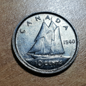 CANADA GEORGE VI 10 CENTS 1940 EBC
