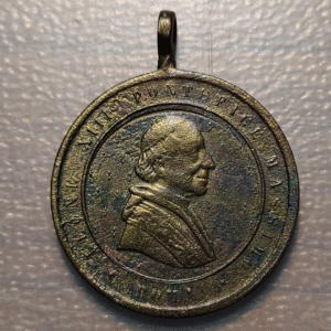 MEDALLA RELIGIOSA LEON XIII MARIA INMACULADA 32x26mm 7g