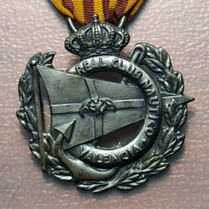 ESPAÑA MEDALLA VALENCIA REAL CLUB NAUTICO PLATA? 36x36mm 18g