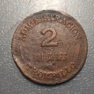 MEDALLA VENEZUELA ADMINISTRACION TROMPILLO 2 BOLIVARES 35mm