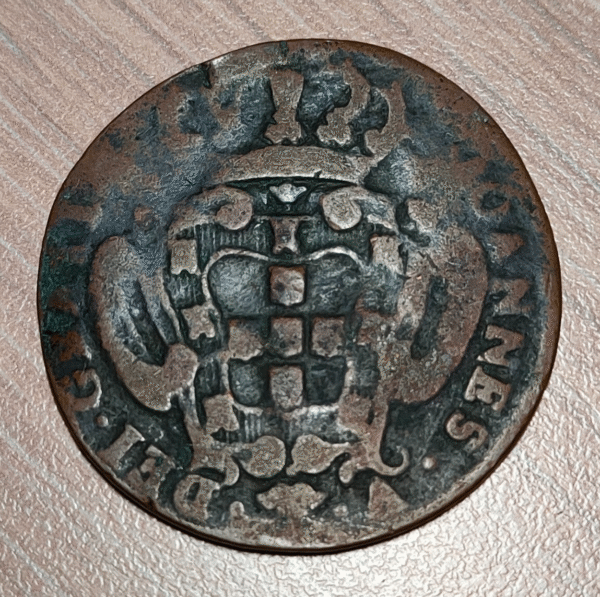 PORTUGAL JOAO V 10 REIS 1732 BC+ - Imagen 2