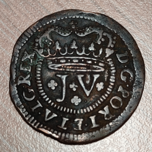 PORTUGAL JOAO V 3 REIS 1714 MBC-/MBC
