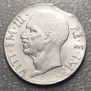 ERROR ACUNACION ITALIA 20 CENTESIMI 1941 SEGMENTADA ERROR ACUÑACION
