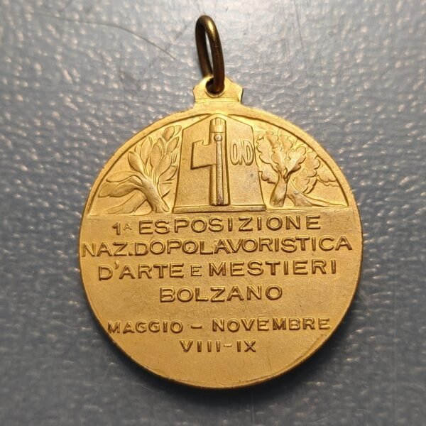 MEDALLA ITALIA BOLZANO BOZEN OND I EXPOSICION NACIONAL ARTES Y TRABAJOS 1929-30 - Imagen 2