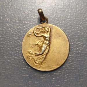 MEDALLA ITALIA VERONA 1926 FERIA CABALLOS ANIMALES DE CORRAL PLATA 34x24mm