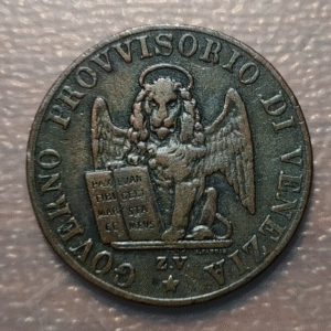 ITALIA VENECIA VENEZIA GOBIERNO PROVISIONAL 5 CENTESIMI 1849 MBC