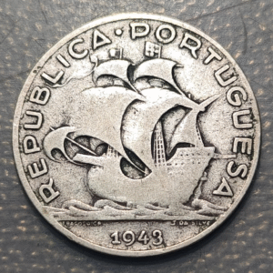 PORTUGAL 5 ESCUDOS 1943 FECHA ESCASA BC+/MBC-